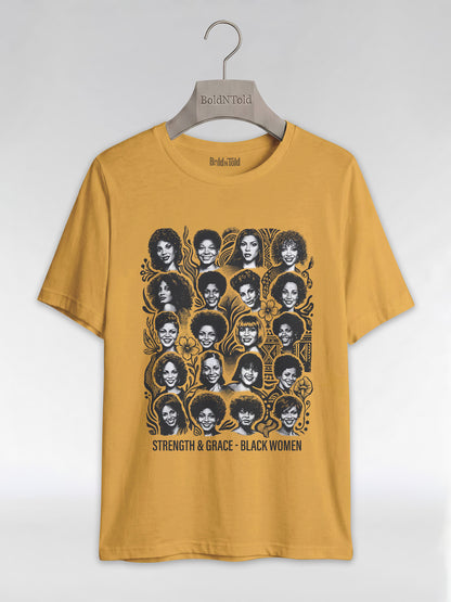 Strength & Grace: Icons of Black Women Empowerment Graphic T-Shirt - BoldnTold