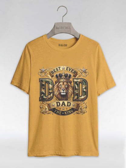 Best Ever Black Dad: Lion King Crown Graphic T-Shirt - BoldnTold