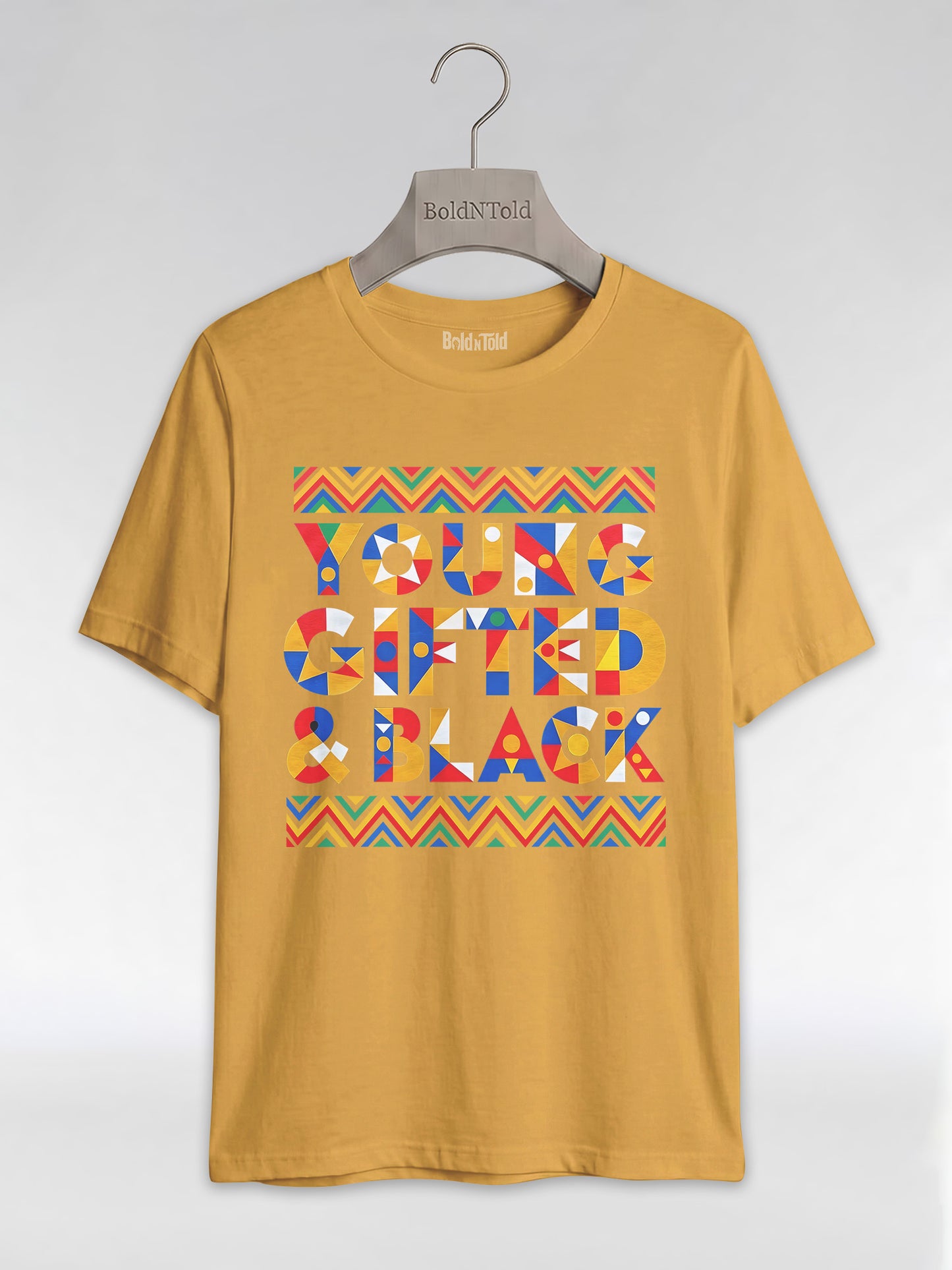Black Excellence Apparel: Young Gifted and Black Tribal Graphic T-Shirt - BoldnTold