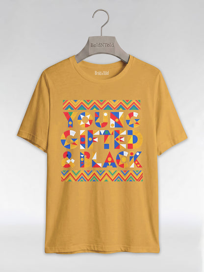 Black Excellence Apparel: Young Gifted and Black Tribal Graphic T-Shirt - BoldnTold