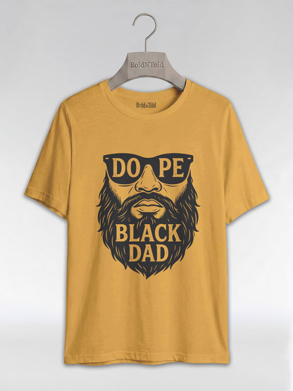 Dope Black Dad: The Bearded King Graphic T-Shirt - BoldnTold