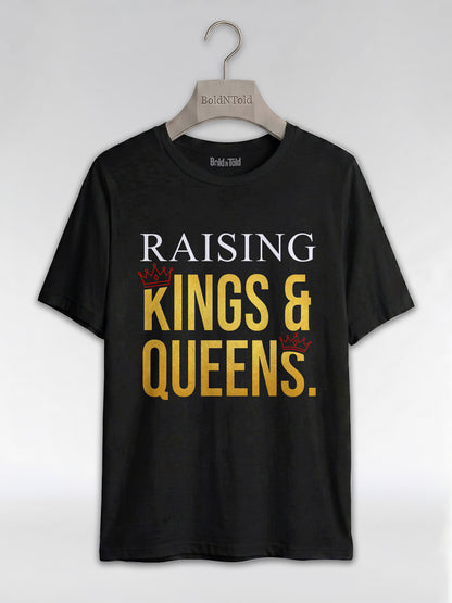 Raising Kings And Queens: Proud Black Parents Graphic T-Shirt - BoldnTold