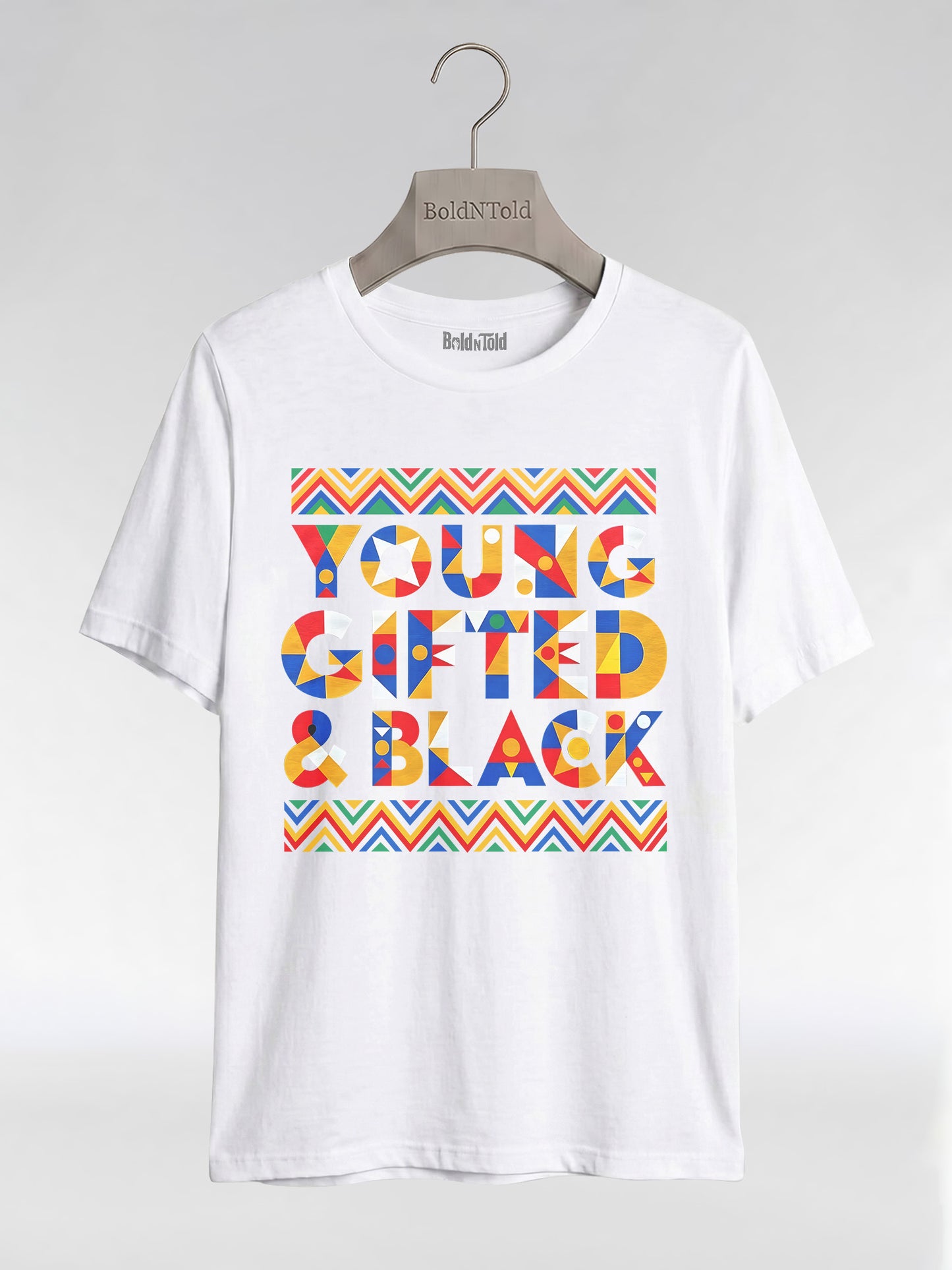 Black Excellence Apparel: Young Gifted and Black Tribal Graphic T-Shirt - BoldnTold