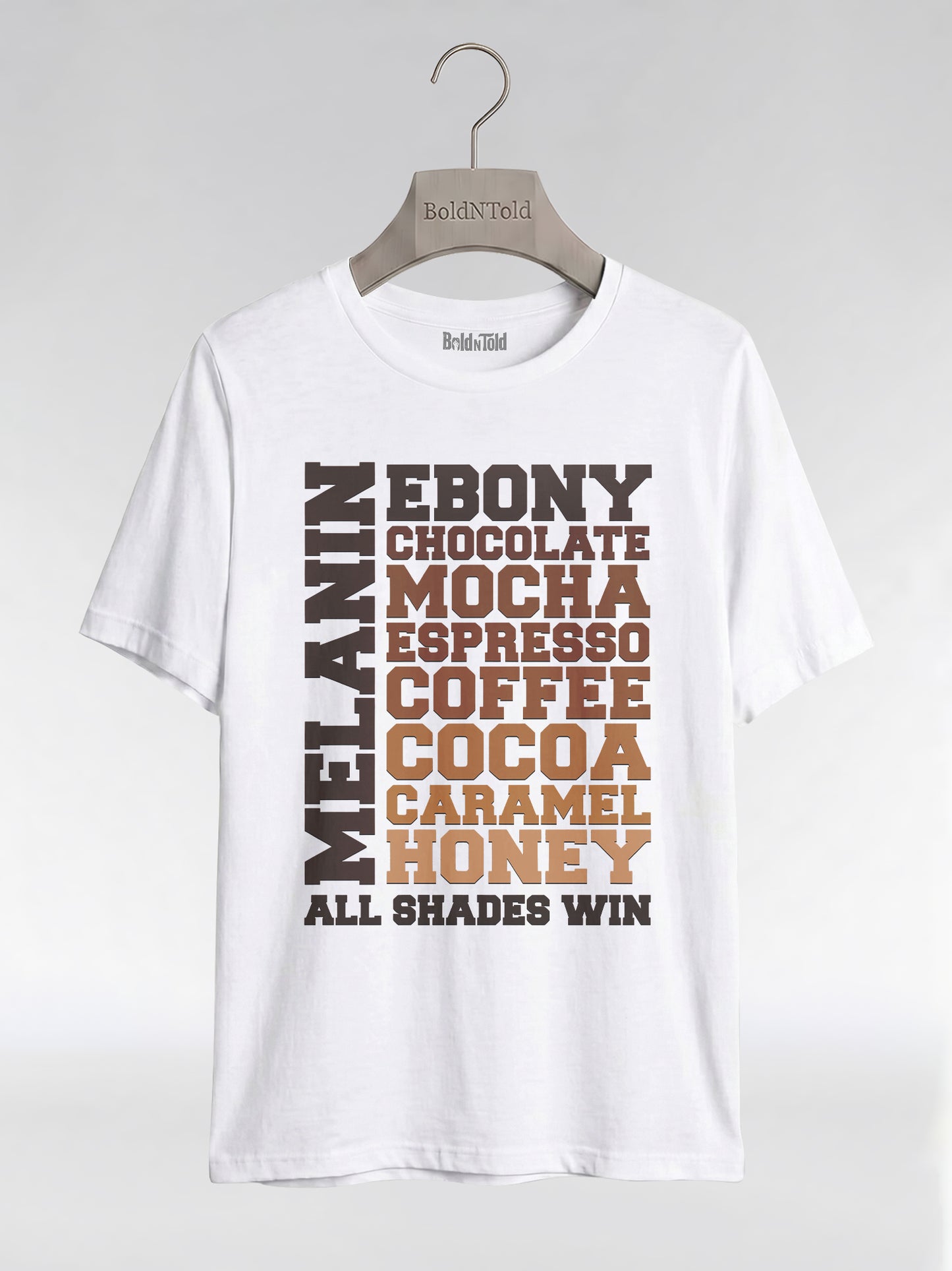 Melanin All Shades Win - Black Queen Graphic T-Shirt - BoldnTold