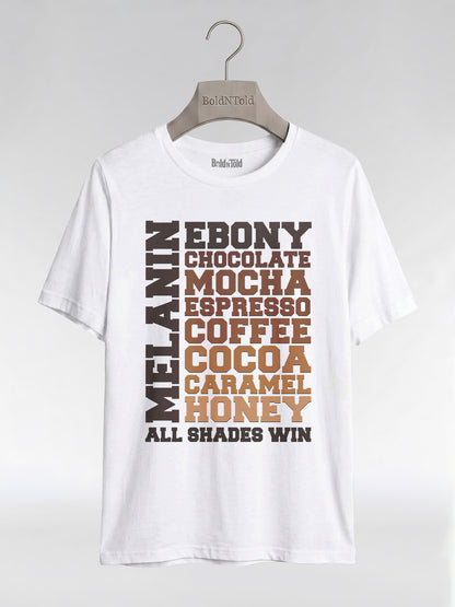 Melanin All Shades Win - Black Queen Graphic T-Shirt - BoldnTold