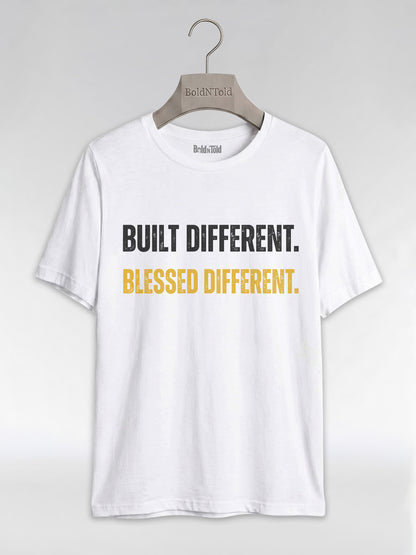 Built Different Blessed Different: Black Excellence Graphic T-Shirt - BoldnTold
