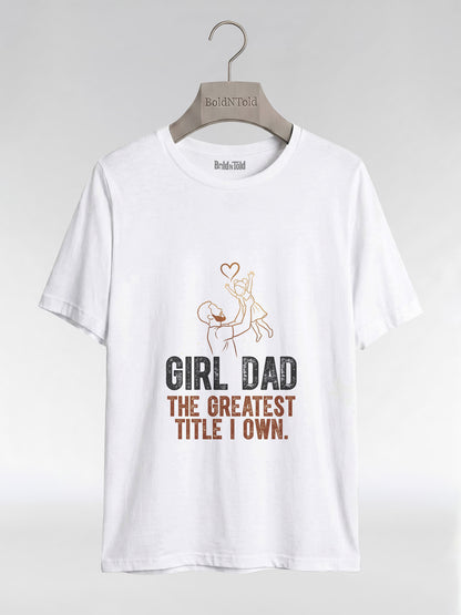 Black Dad & Daughter Bond: The Greatest Title Graphic T-Shirt - BoldnTold