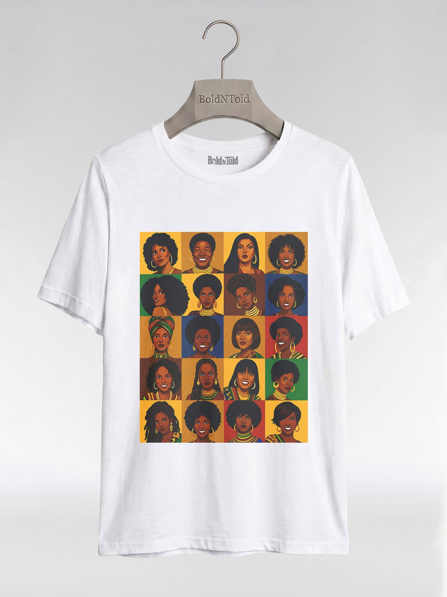 Black Queen Collage: A Tribute to Diverse Beauty Graphic T-Shirt - BoldnTold