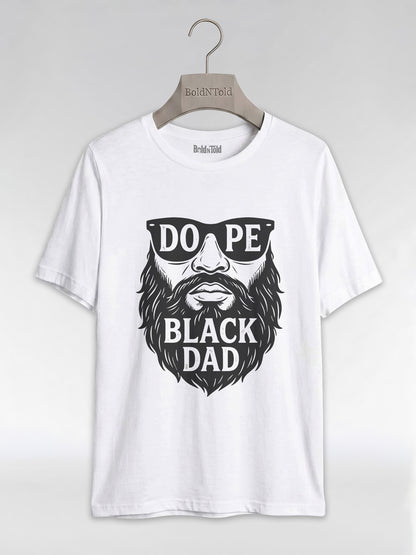 Dope Black Dad: The Bearded King Graphic T-Shirt - BoldnTold